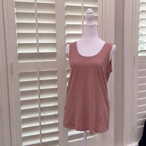 Toad & Co sleeveless top for women. Gray and coral in color. No flaws.